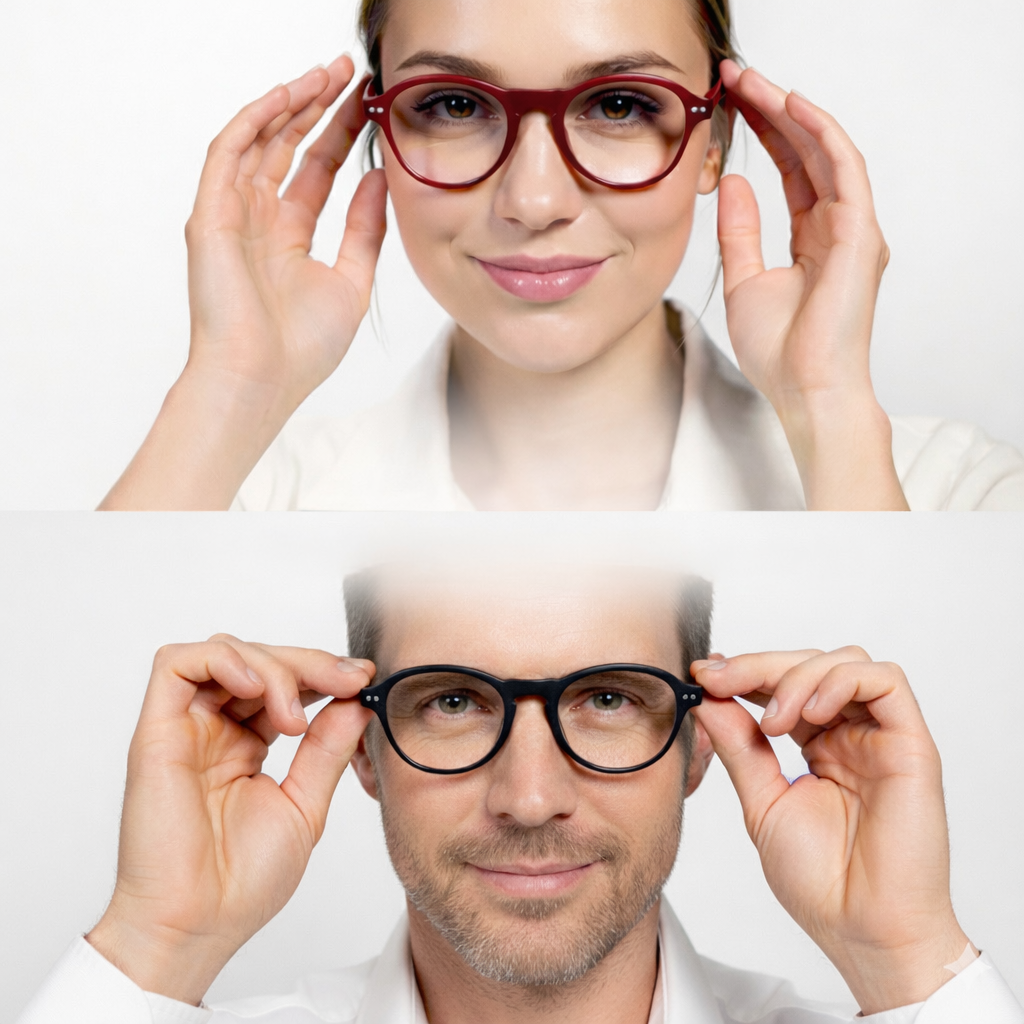 Foldable Reading Glasses for Women & Men – Compact Portable Readers with Case – Blue Light Blocking – Matte Black Eyeglasses.